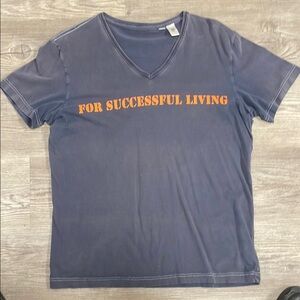 Diesel vintage Casual Gray T-Shirt with Orange Print